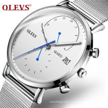 Мужские часы класса люкс OLEVS, мужские спортивные повседневные кварцевые часы, 24 часа, фаза луны, водонепроницаемые часы Relojes